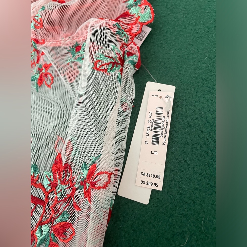 Victoria's Secret Floral Embroidery Sheer Mesh Slip - Picture 14 of 16